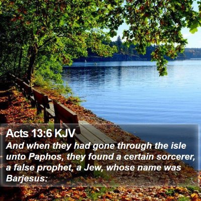Acts 13:6 KJV Bible Verse Image