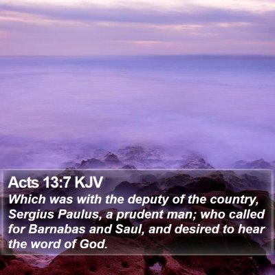 Acts 13:7 KJV Bible Verse Image