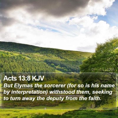 Acts 13:8 KJV Bible Verse Image
