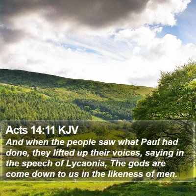 Acts 14:11 KJV Bible Verse Image