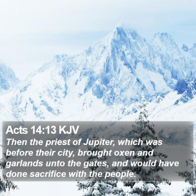 Acts 14:13 KJV Bible Verse Image