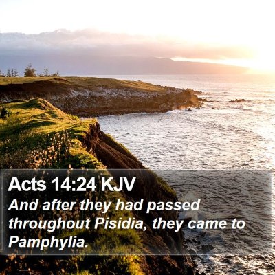 Acts 14:24 KJV Bible Verse Image