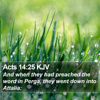 Acts 14:25 KJV Bible Verse Image