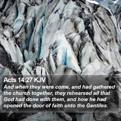 Acts 14:27 KJV Bible Verse Image