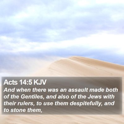 Acts 14:5 KJV Bible Verse Image