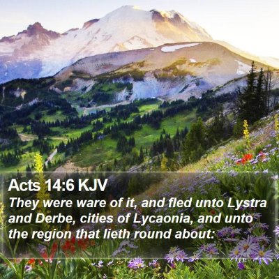 Acts 14:6 KJV Bible Verse Image