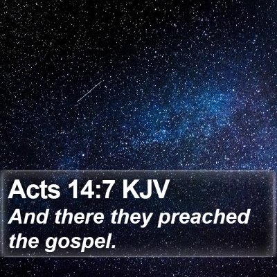 Acts 14:7 KJV Bible Verse Image