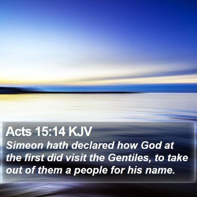 Acts 15:14 KJV Bible Verse Image