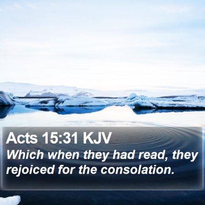 Acts 15:31 KJV Bible Verse Image