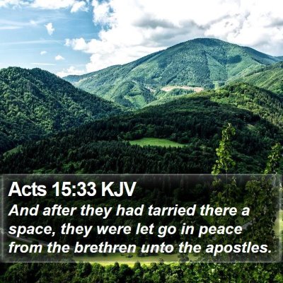 Acts 15:33 KJV Bible Verse Image