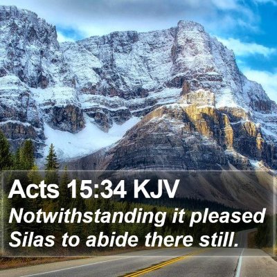 Acts 15:34 KJV Bible Verse Image