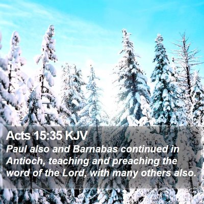 Acts 15:35 KJV Bible Verse Image