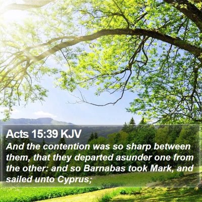 Acts 15:39 KJV Bible Verse Image