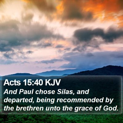 Acts 15:40 KJV Bible Verse Image
