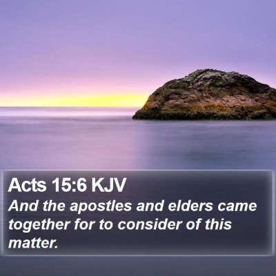Acts 15:6 KJV Bible Verse Image