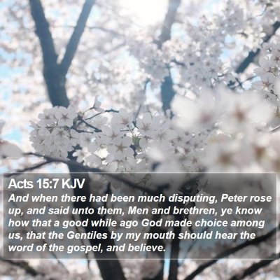 Acts 15:7 KJV Bible Verse Image