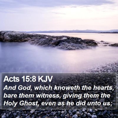 Acts 15:8 KJV Bible Verse Image