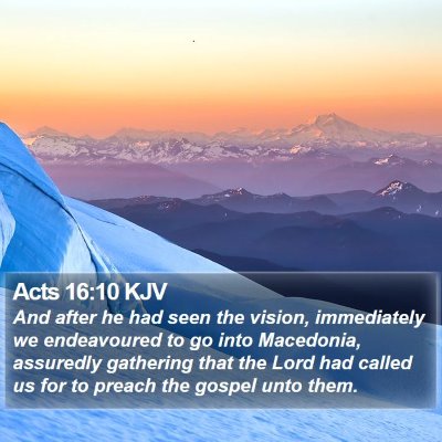 Acts 16:10 KJV Bible Verse Image
