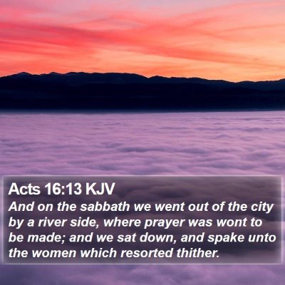 Acts 16:13 KJV Bible Verse Image