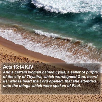 Acts 16:14 KJV Bible Verse Image