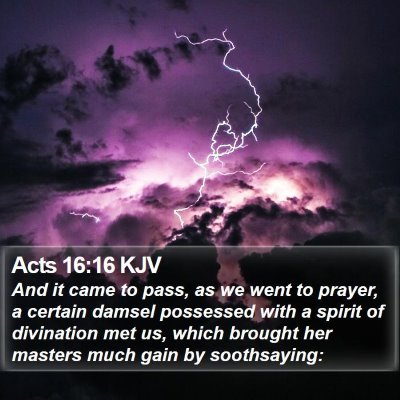 Acts 16:16 KJV Bible Verse Image