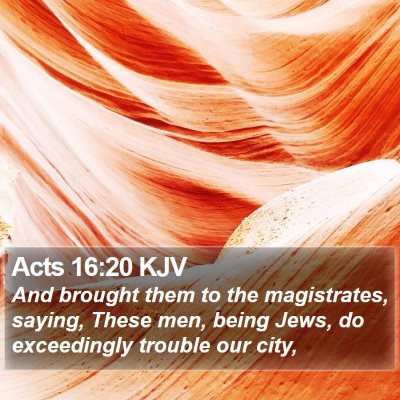 Acts 16:20 KJV Bible Verse Image