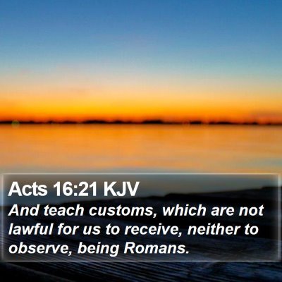Acts 16:21 KJV Bible Verse Image