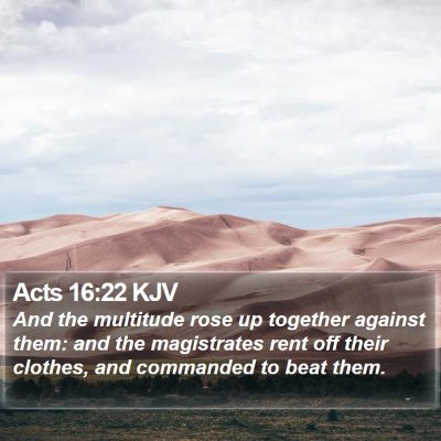 Acts 16:22 KJV Bible Verse Image
