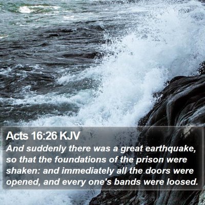 Acts 16:26 KJV Bible Verse Image
