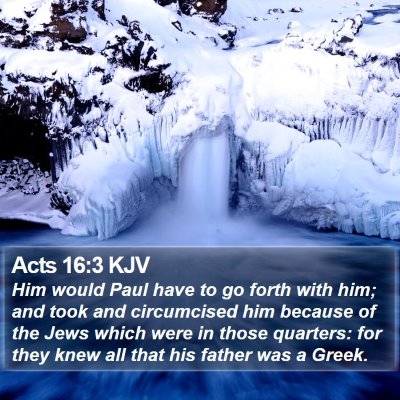 Acts 16:3 KJV Bible Verse Image