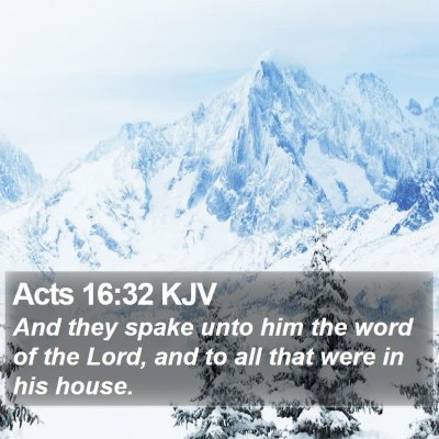 Acts 16:32 KJV Bible Verse Image