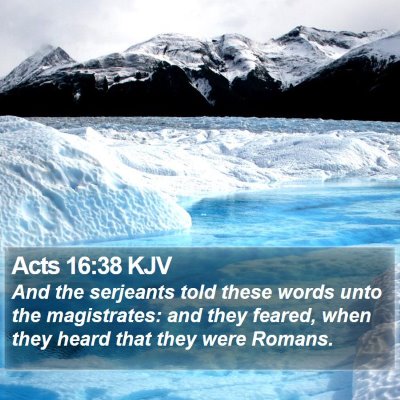 Acts 16:38 KJV Bible Verse Image