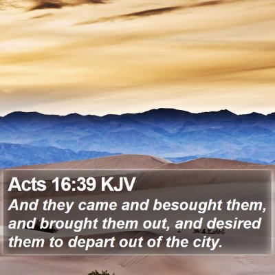 Acts 16:39 KJV Bible Verse Image