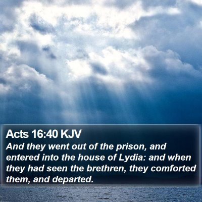 Acts 16:40 KJV Bible Verse Image