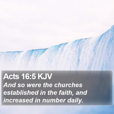 Acts 16:5 KJV Bible Verse Image