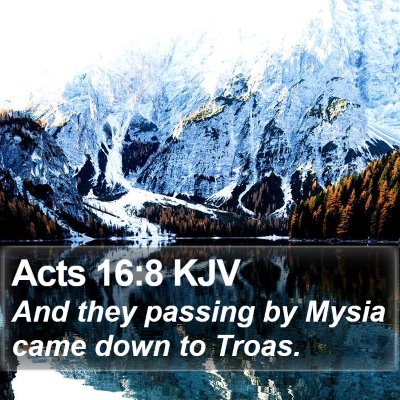 Acts 16:8 KJV Bible Verse Image