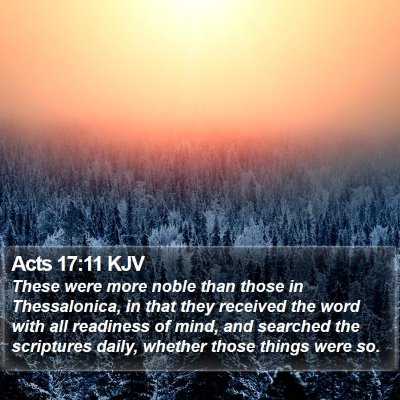 Acts 17:11 KJV Bible Verse Image