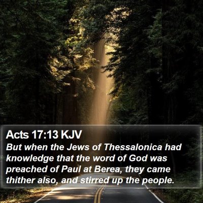 Acts 17:13 KJV Bible Verse Image