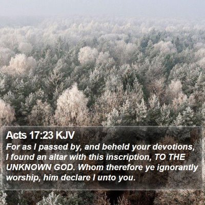 Acts 17:23 KJV Bible Verse Image