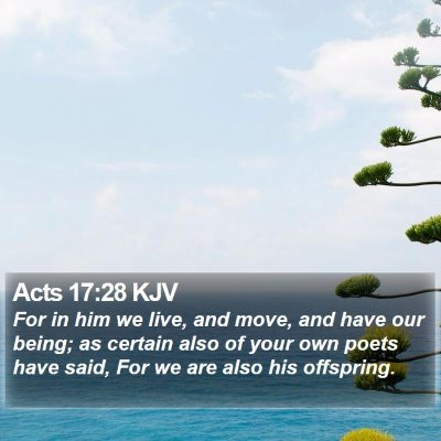 Acts 17:28 KJV Bible Verse Image