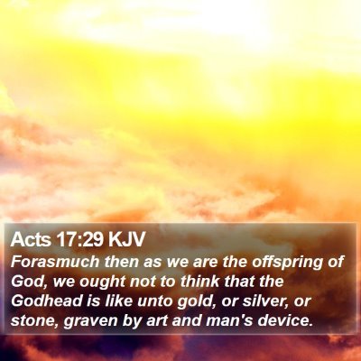 Acts 17:29 KJV Bible Verse Image