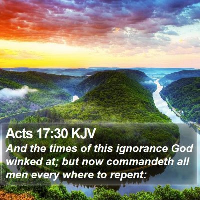 Acts 17:30 KJV Bible Verse Image