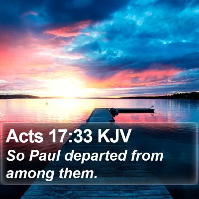 Acts 17:33 KJV Bible Verse Image