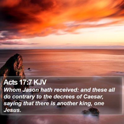 Acts 17:7 KJV Bible Verse Image