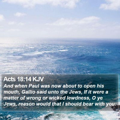 Acts 18:14 KJV Bible Verse Image