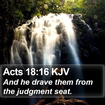 Acts 18:16 KJV Bible Verse Image