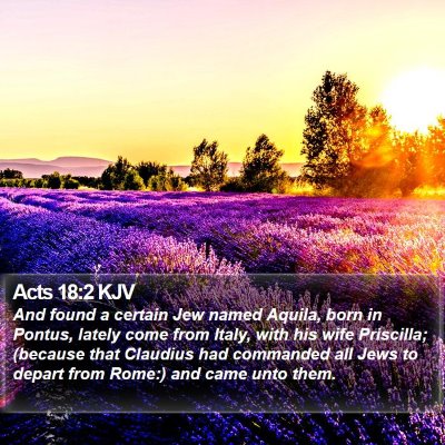 Acts 18:2 KJV Bible Verse Image