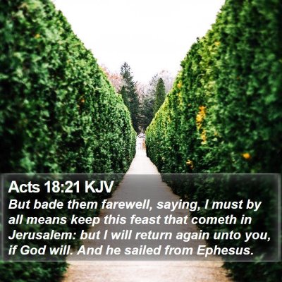 Acts 18:21 KJV Bible Verse Image