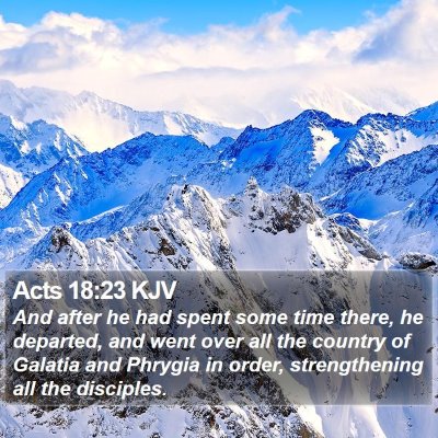 Acts 18:23 KJV Bible Verse Image