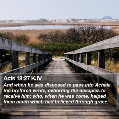 Acts 18:27 KJV Bible Verse Image